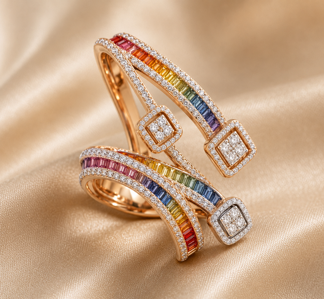 Rainbow Diamond Ring