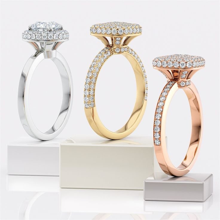 Diamond Halo Engagement Ring