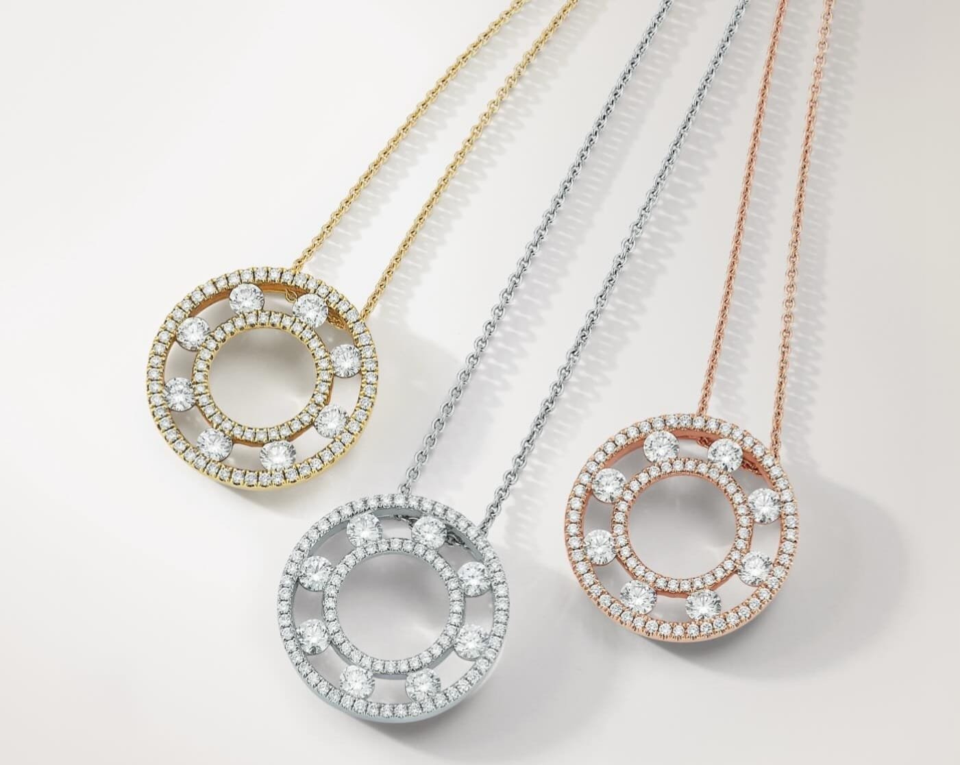 Diamond Circle Pendant Necklace